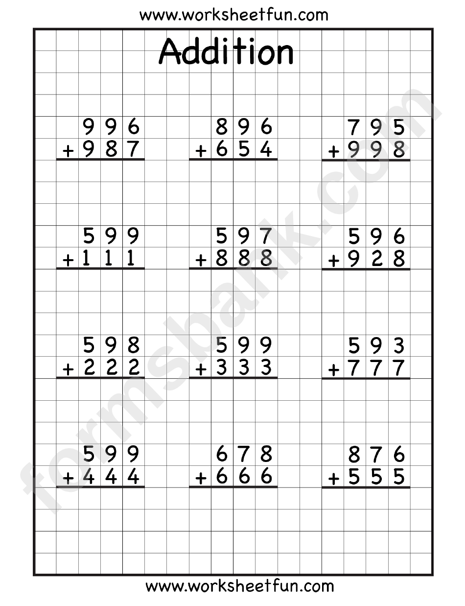 Addition Worksheet