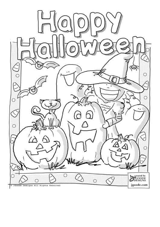 Halloween Coloring Sheet Printable pdf