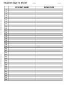 Student Sign-in Sheet Template