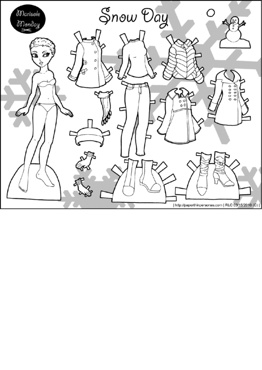 Paper Doll Coloring Pages Printable pdf