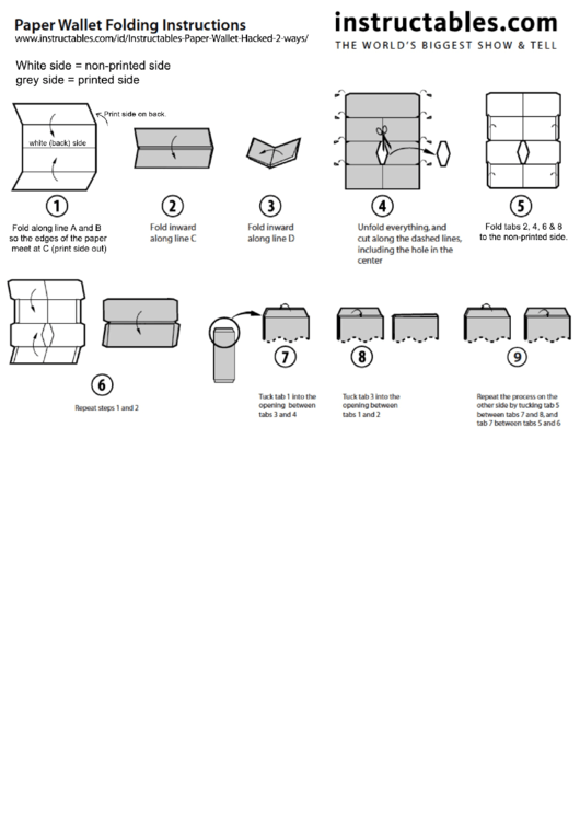 Paper Wallet Template Printable pdf