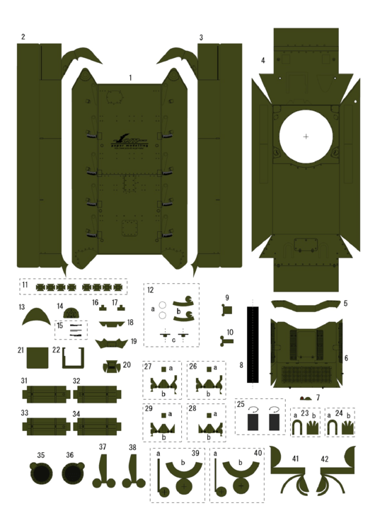 Paper Tank Cut-Out Template Printable pdf