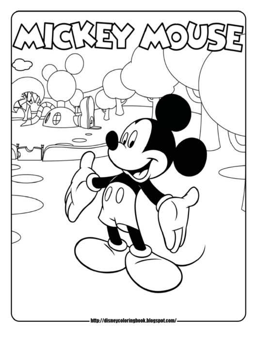 Mickey Mouse Coloring Sheets Printable pdf