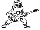 Santa Guitar Coloring Sheet