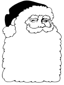 Santa (large Beard) Coloring Sheet