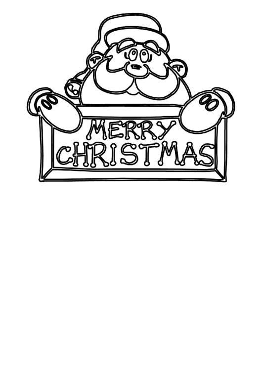 Santa Christmas Coloring Sheet Printable pdf