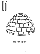 I Is For Igloo