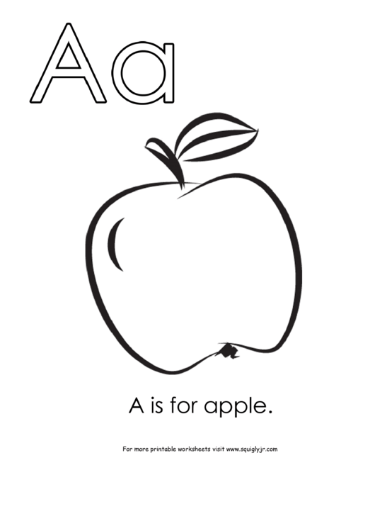 A Is For Apple Printable pdf