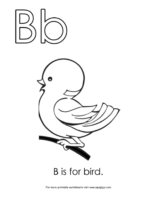 B Is For Bird Printable pdf