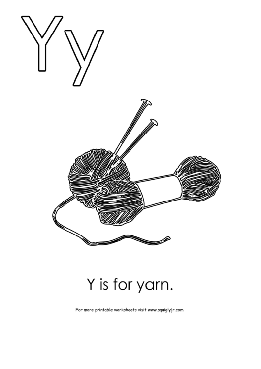 Y Is For Yarn Printable pdf
