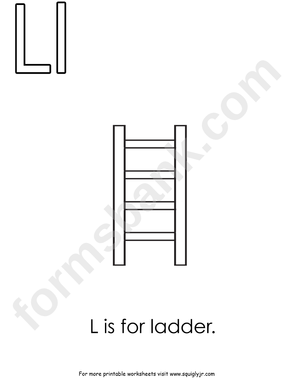 L Is For Ladder