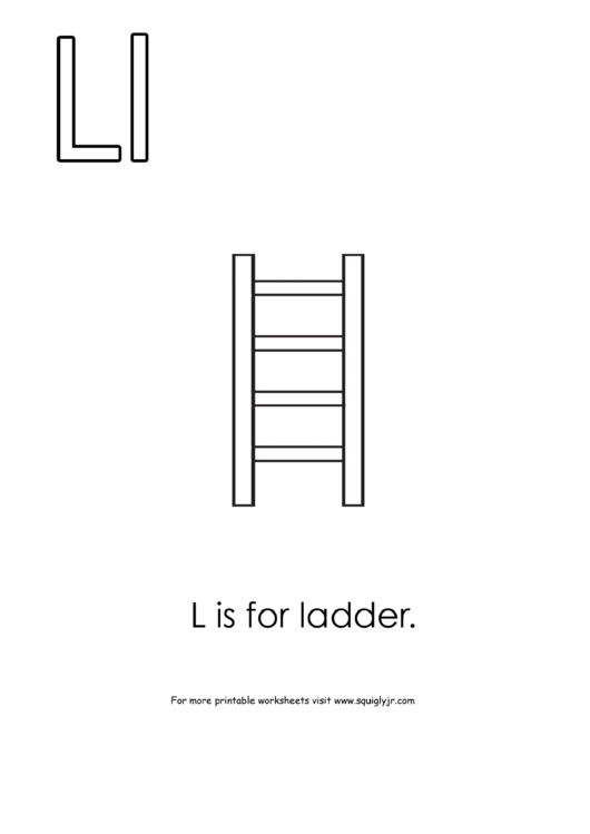 L Is For Ladder Printable pdf