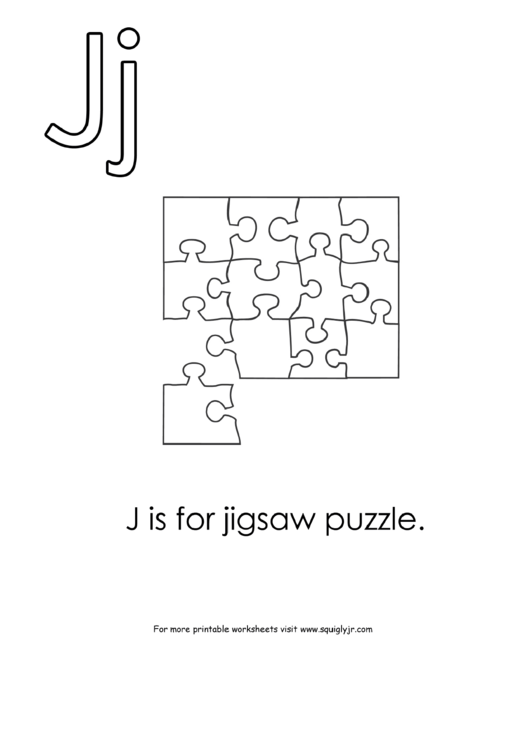 J Is For Jigsaw Puzzle Printable pdf