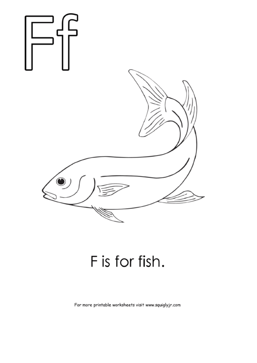 F Is For Fish Printable pdf