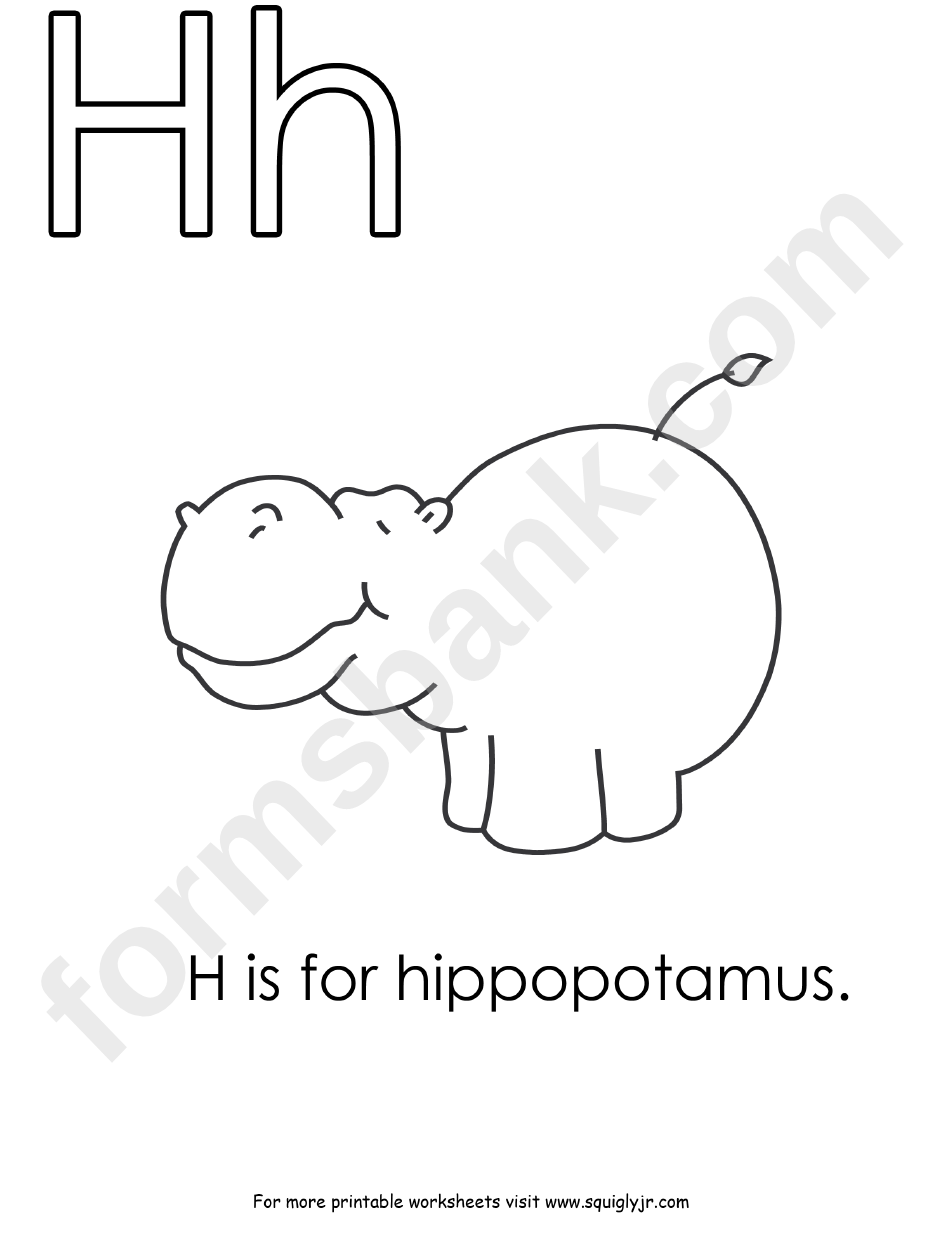 H Is For Hippopotamus