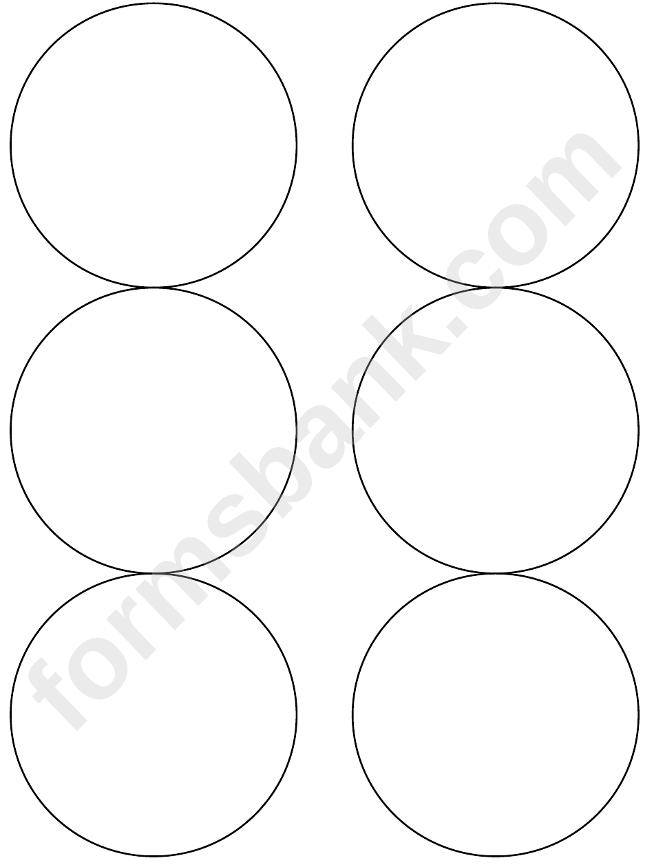 3.33 Inch Round Label Template