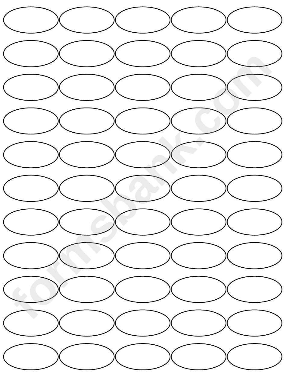1.5 X .75 Oval Label Template
