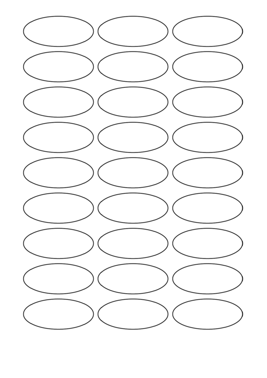1/4 X 1 Oval Label Template Printable pdf