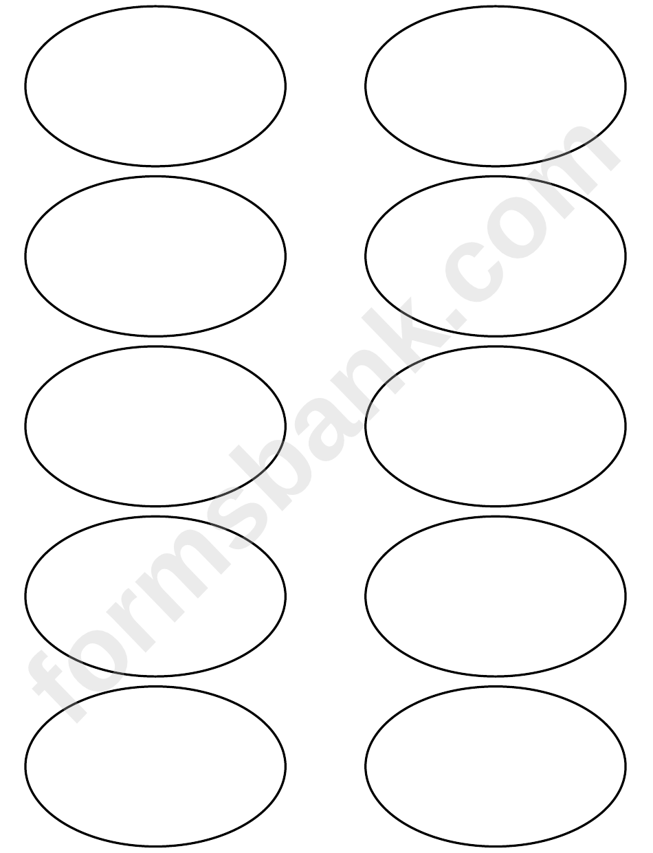 Oval Label Template printable pdf download