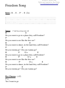 Freedom Song (b) Chord Chart