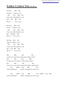 Father I Adore You Medley (eb) Chord Chart