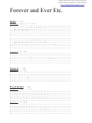 Forever And Ever Etc (tab) Chord Chart