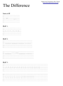 The Difference (tab) Chord Chart