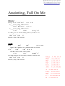 Anointing Fall On Me (f) Chord Chart