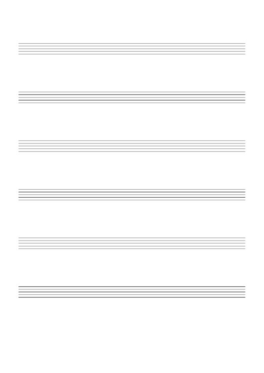 Blank Staff Paper - Medium Printable pdf