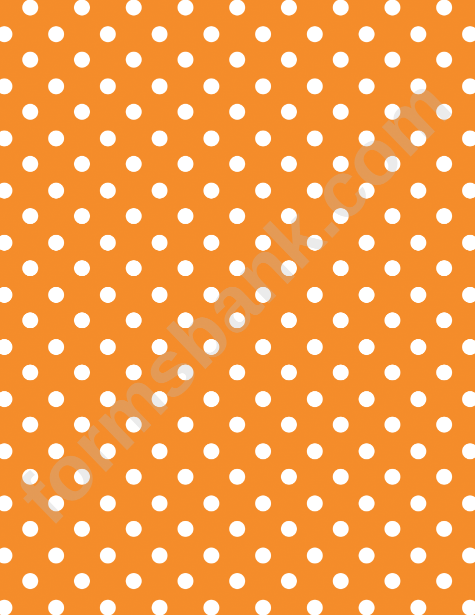 Orange Polka Dot Pattern Paper