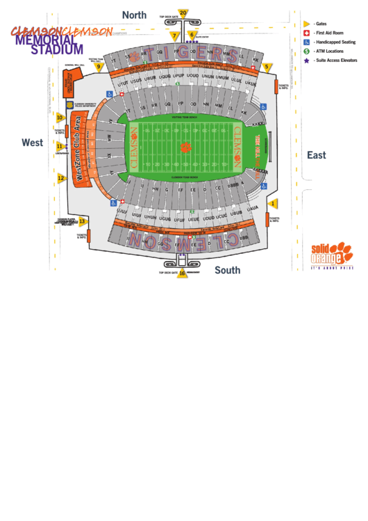 Memorial Stadium Map Printable pdf