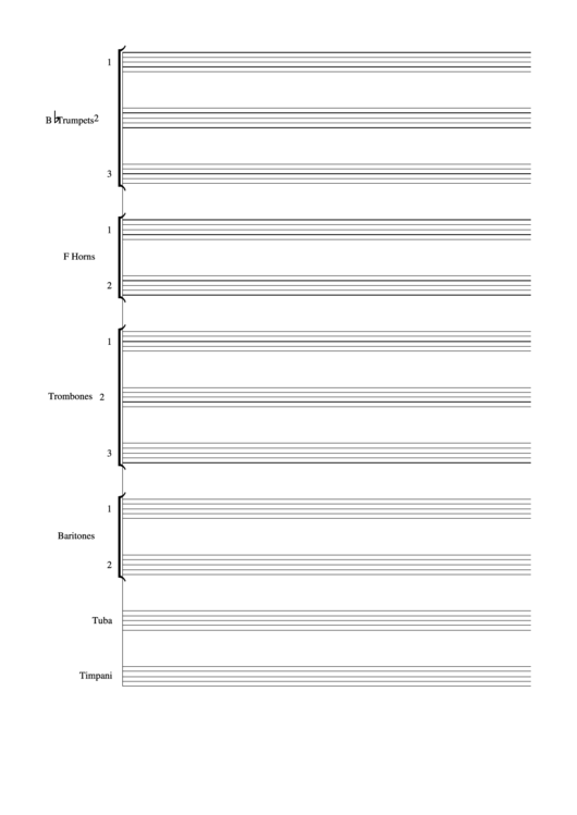 Blank Staff Paper Printable pdf