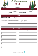 Christmas Cards Planner Template