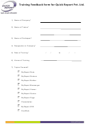 My Report Training Feedback Form - Quick Report