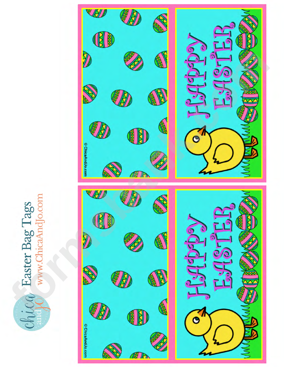 Easter Bag Tag Template