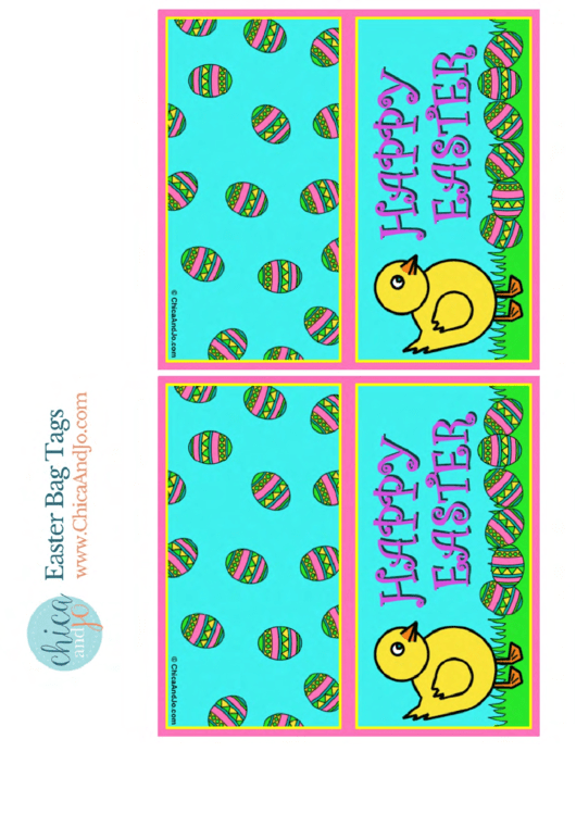 Easter Bag Tag Template
