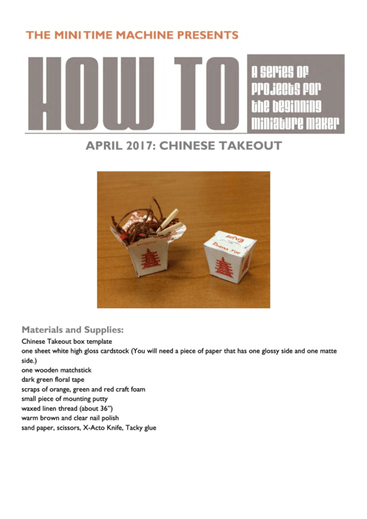 Chinese Takeout Box Template Printable pdf