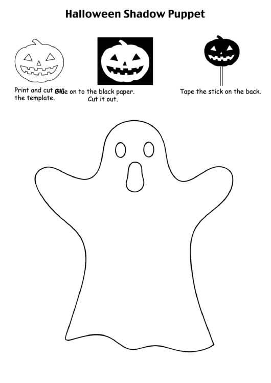 Halloween Shadow Puppet Printable pdf