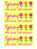 Spring Muddy Buddies Treat Bag Toppers Template