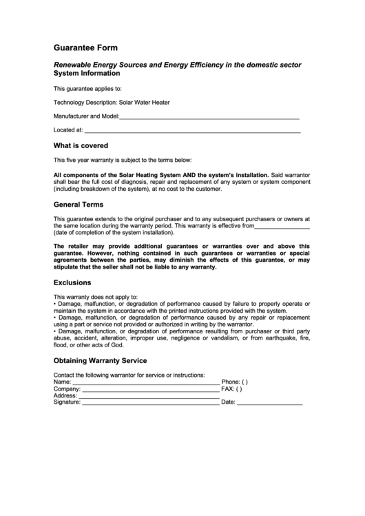 Corporate Guarantee Form Printable pdf