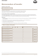 Memorandum Of Transfer - Mlc Printable pdf