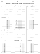 Practice Worksheet Graphing Quadratic Functions In Intercept Form