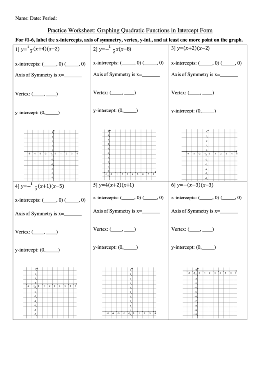 Quadratic Equation Worksheet With Answers