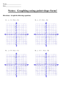 Graphing Using Point-slope Form