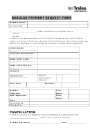 Regular Payment Request Form - Tralee Credit Union Ltd.