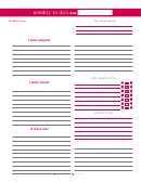 Weekly To Do List Template - Red