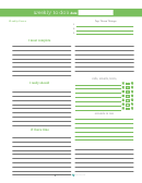 Weekly To Do List Template - Green