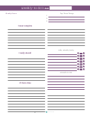 Weekly To Do List Template - Purple