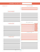 Weekly To Do List Template - Orange