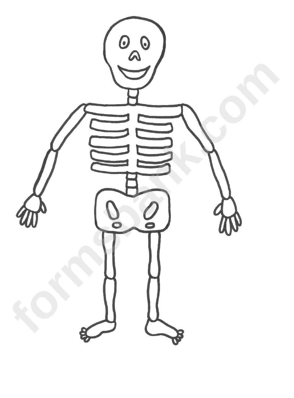 Skeleton Coloring Sheet